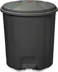 Motek Elit Antrasit Siyah Pedallı Plastik 12 lt Çöp Kovası