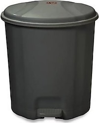 Motek Elit Antrasit Siyah Pedallı Plastik 22 lt Çöp Kovası