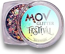 Mov Glitter Festival Mermaid Vücut Simi