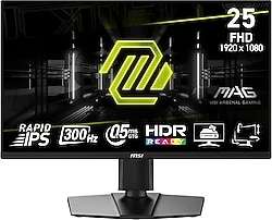MSI MAG 255PXF 24.5" 0.5 ms Full HD Pivot IPS 300 Hz Oyuncu Monitörü