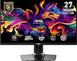 MSI MAG 271QPX QD-OLED E2 26.5" 0.03 ms 2K Pivot 240 Hz OLED Oyuncu Monitörü