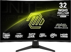 MSI MAG 321CQF E18 31.5" 0.5 ms 2K Curved 180 Hz Oyuncu Monitörü