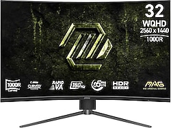 MSI MAG 325CQPF E18 32" 0.5 ms 2K Curved 180 Hz Oyuncu Monitörü