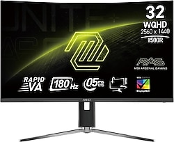 MSI MAG 32CQ6PF 31.5" 0.5 ms 2K Curved 180 Hz Oyuncu Monitörü