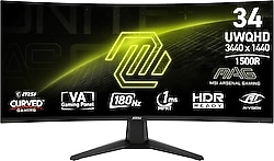 MSI MAG 346CQ 34" 1 ms WQHD Curved 180 Hz Oyuncu Monitörü