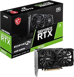 MSI RTX 3050 Ventus 2X E 6G OC 96 Bit GDDR6 6 GB Ekran Kartı