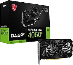MSI RTX 4060 TI Ventus 2X Black E1 8G OC 128 Bit GDDR6 8 GB Ekran Kartı