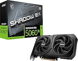 MSI RTX 5060 TI 8G Shadow 2X OC Plus G506T-8S2CP 128 Bit GDDR7 8 GB Ekran Kartı