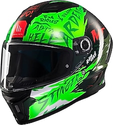 MT Stinger 2 Ardent Yeşil Siyah Full Face Motor Kaskı