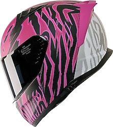 Mts M-801 Leopar Pink Full Face Motor Kaskı