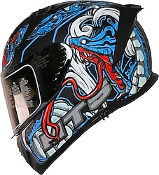 Mts M-801 Myth Blue Full Face Motor Kaskı