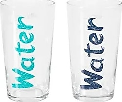 Mudo Home Water Mavi-Turkuaz 570 ml 2'li Su Bardağı