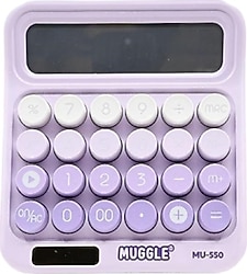Muggle MU-550 Mor 12 Haneli Masaüstü Hesap Makinesi