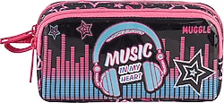 Muggle MU-7181 Music Desenli 2 Bölmeli Kalemlik