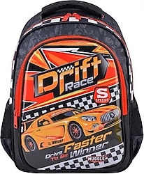 Muggle MU-9475 Drift Car Desenli Okul Sırt Çantası