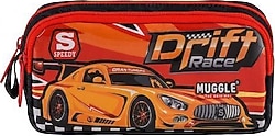Muggle MU-9536 Drift Car Desenli 2 Bölmeli Kalemlik