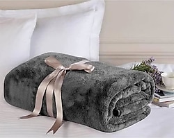 Mulberry Antrasit 170x230 cm Welsoft Tek Kişilik Battaniye