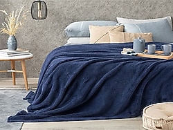 Mulberry Lacivert 220x230 cm Welsoft Çift Kişilik Battaniye