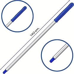 Mulpex Premium Alüminyum Eloksallı Vidalı Mavi Sap 140 cm