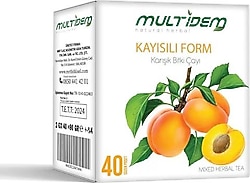 Multidem Kayısılı Form Karışık Bitki Çayı 40'lı