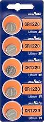 Murata CR1220 3V 5'li Lityum Düğme Pil