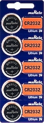 Murata CR2032 3V 5'li Lityum Düğme Pil
