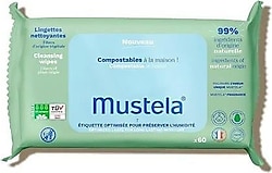 Mustela Kompost Edilebilir 60 Yaprak Islak Mendil