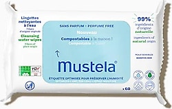 Mustela Kompost Edilebilir Parfümsüz 60 Yaprak Islak Mendil