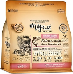 Mycat Düşük Tahıllı Somonlu 2 kg Yavru ve Anne Kedi Maması