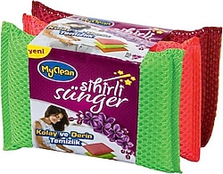 Myclean 3'lü Sihirli Bulaşık Süngeri