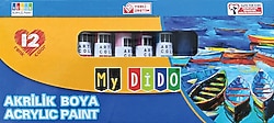 Mydido 9 ml 12'li Tüp Akrilik Boya Seti