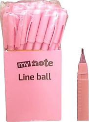 Mynote Line Ball 50'li Pastel Pembe Tükenmez Kalem