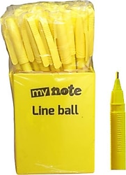 Mynote Line Ball 50'li Pastel Sarı Tükenmez Kalem