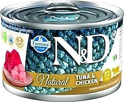 N&D Natural Ton Balıklı ve Tavuklu 140 gr Yetişkin Konserve Kedi Maması