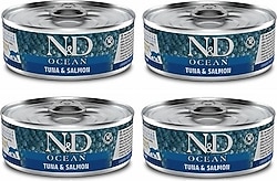 N&D Ocean Tahılsız Ton Balığı Somonlu 80 gr 4'lü Yetişkin Yaş Kedi Maması