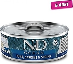 N&D Ocean Tahılsız 80 gr 6'lı Yetişkin Yaş Kedi Maması