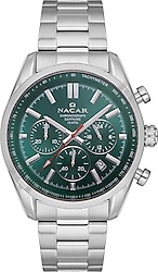 Nacar NC34-290713-ANM Çelik Kordon Yeşil Erkek Kol Saati