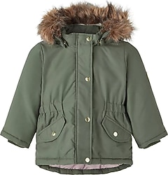 Name It Nmfmarlin Kapüşonlu Haki Kız Çocuk Parka