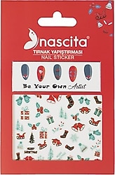 Nascita Merry Christmas Tırnak Sticker