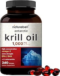 Naturebell Antarctic Krill Oil 1000 mg 240 Softgels