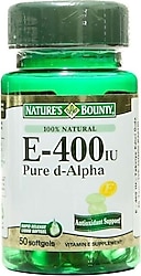 Nature's Bounty Vitamin E-400 IU 50 Softgel