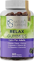 Nature 's Supreme Relax Gummies 60 Çiğnenebilir Jel Form