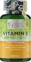 Nature's Supreme Vitamin E 400 IU 60 Kapsül