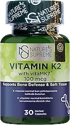 Nature's Supreme Vitamin K2 100 mcg 30 Kapsül