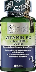 Nature 's Supreme Vitamin K2 100 mg 120 Kapsül