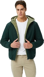 Nautica J57008T Kapüşonlu Çift Taraflı Erkek Mont