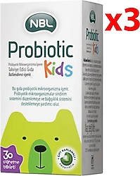 NBL Probiotic Kids 30 Tablet 3'lü