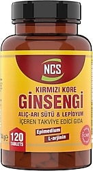 Ncs Kırmızı Kore Ginseng Alıç Arı Sütü Lepidyum 120 Tablet 3 Adet