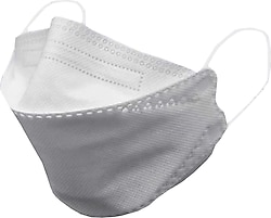 Nefes F95 F99/N95 FFP2 Premium Kore Tipi 10'lu Tekli Paketli Maske Beyaz