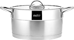 Nehir Silver Mat Trend 24 cm Derin Çelik Tencere